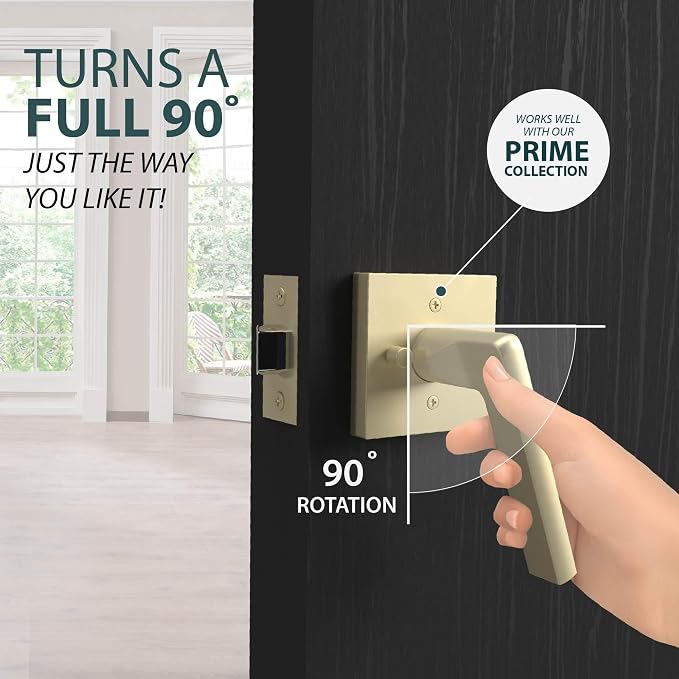 Privacy Square Latch Satin Brass - Image 5