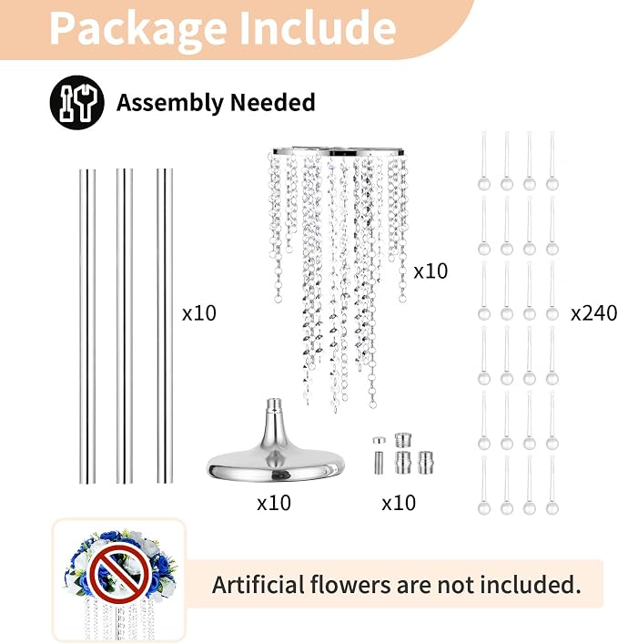 NUPTIO Silver Vases for Centerpieces Wedding - Image 4