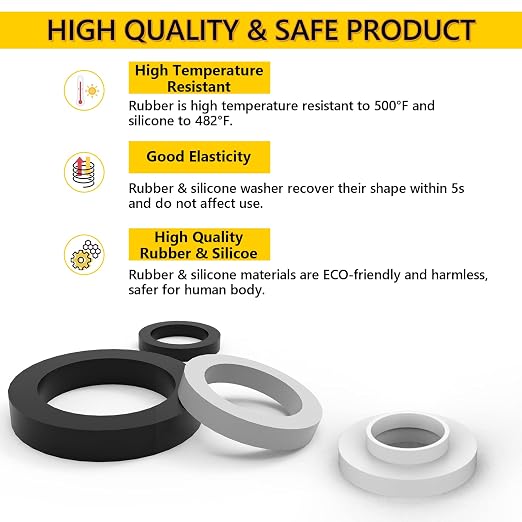 135 PCS Rubber & Silicone Hose Washers Kit, 16 Sizes - Image 7