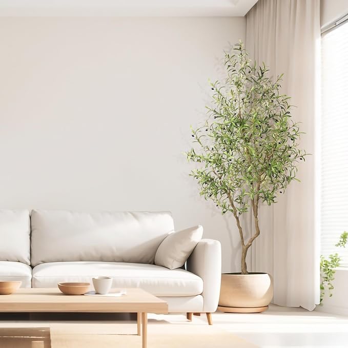 FEELEAD 8ft Faux Olive Tree - Image 6