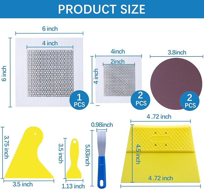 Drywall Repair Kit, Drywall Hole Patch Repair Kit, Wall Spackle Paste 9.8OZ to - Image 6