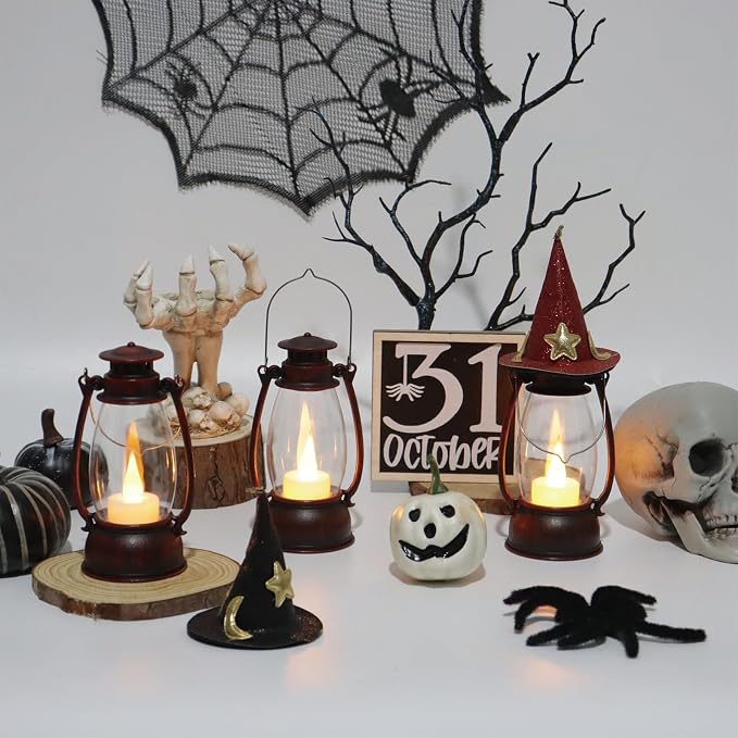 12Pcs Hand-Brushed Red Mini Lanterns - Image 5