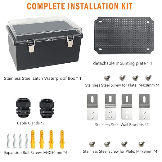Electrical Junction Box, IP67 Waterproof Outdoor Box ABS Plastic Enclosure - Image 7