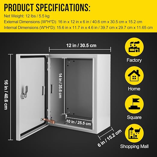 Garvee Outdoor Electrical Box, NEMA 4X Electrical Enclosure Box IP66 Waterproof - Image 9