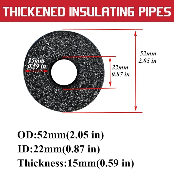 12 Pack 15mm Thick Pipe Insulation Foam Tube - Image 2