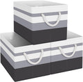 Storage Bins 3-Pack, Foldable Storage Baskets by Fabtotes