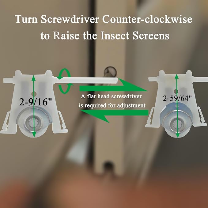 Combo Sliding Screen Door Upper + Lower Roller Assembly Fits Andersen Part - Image 4