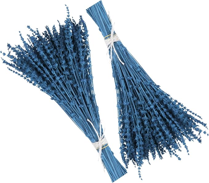 Glicrili Dried Lavender Flowers Real Stems Blue Bouquet - Image 8
