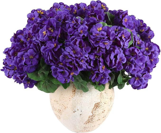 Hananona 12 Pcs Artificial Geranium Flowers - Image 2