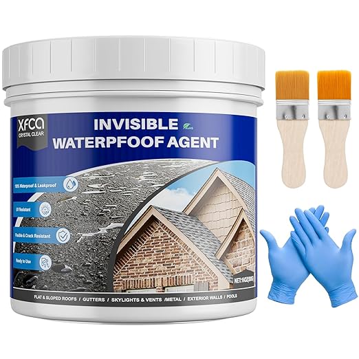 Waterproof Sealant 17.6 oz Clear, Transparent Waterproof Coating Water-Based by XFCA