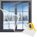 U0U Window Insulation Kit, 47in x 63in Indoor Plastic Window Insulation Kit by U0U