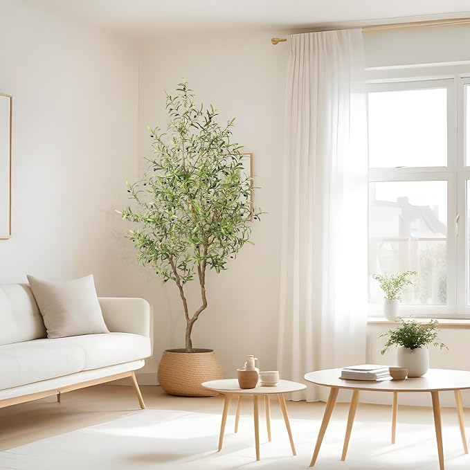 FEELEAD 8ft Faux Olive Tree - Image 5