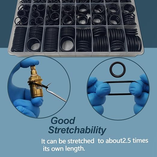 KEZE 1200 Pcs 24 Size Universal Rubber O-Ring Assortment Kit - Image 9