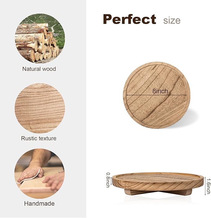 Round Decorative Tray Farmhouse Kitchen Decor Soap Dish, Lightweight, Easy Clean - Image 5