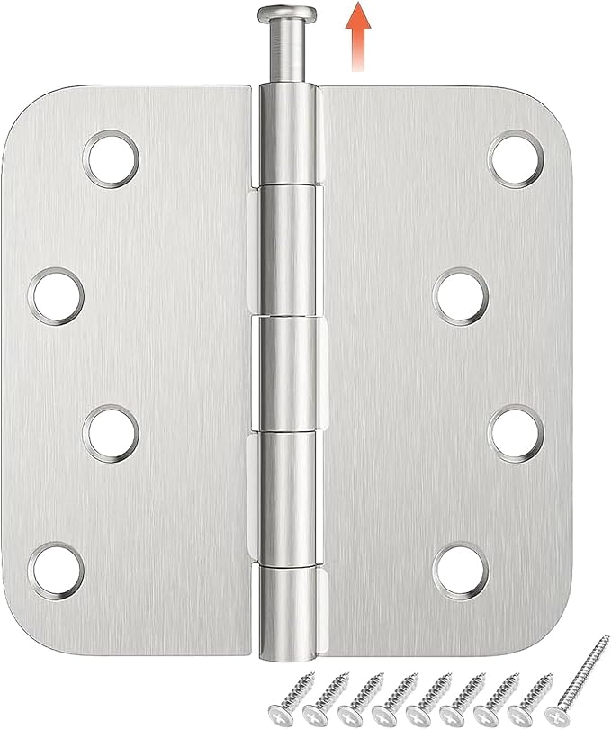 HOSOM 3 Pack Brushed Nickel Door Hinges 4 x 4 inch Heavy Duty Hinges by HOSOM