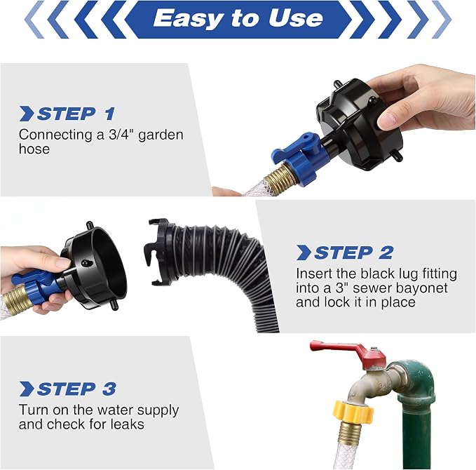 Enhon RV Sewer Hose Rinse Cap - Image 6