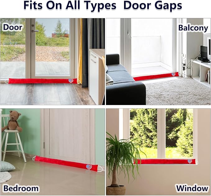 Decorative Weighted Under Door Draft Stopper 36 Inch, Heavy Duty Door Draft - Image 7