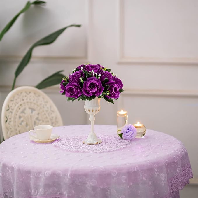 BLOSMON Flower Balls Wedding Rose Centerpieces: 2 Pcs Fake Flowers - Image 6