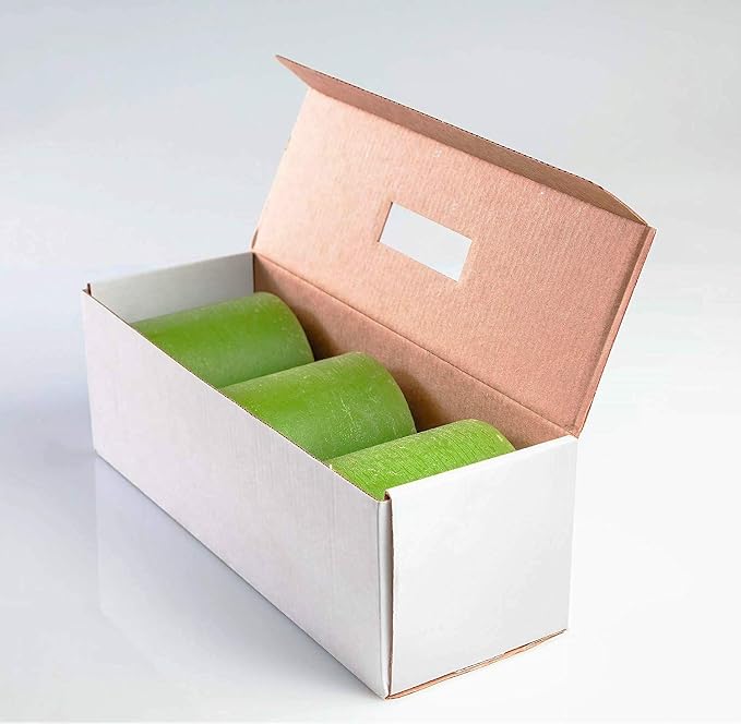 Set of 3 Pillar Candles 3" x 4" Unscented Handpoured Weddings, Home Decoration - Image 9