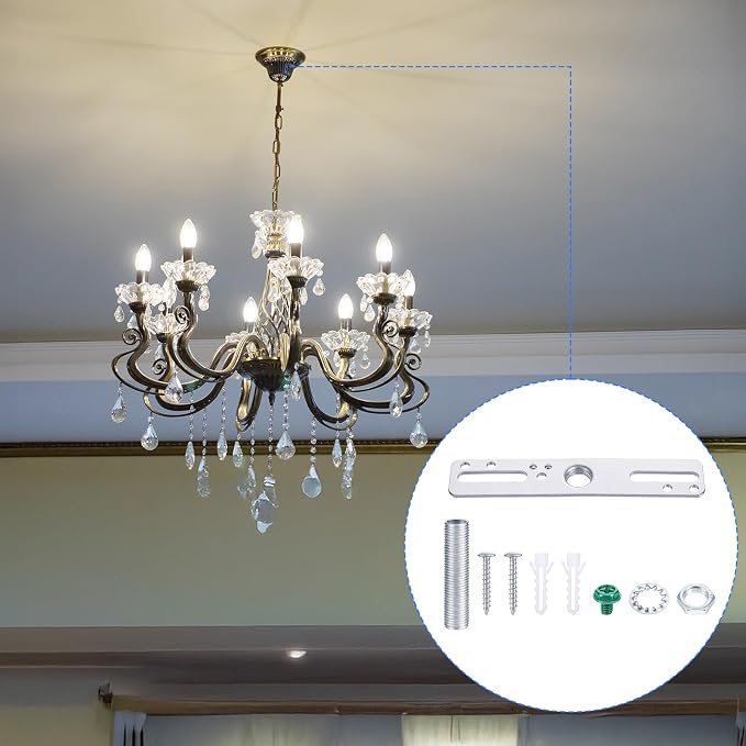 Ceiling Light Fixture Mounting Bracket Kit, 4 Pack Light Crossbar Mounting - Image 5