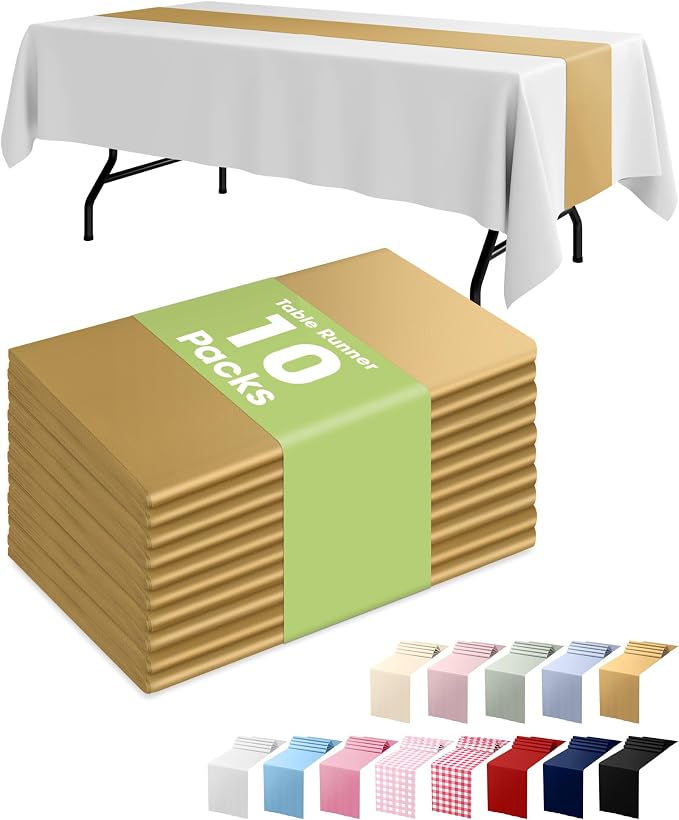 Pureegg Gold Plastic Table Runners by Pureegg
