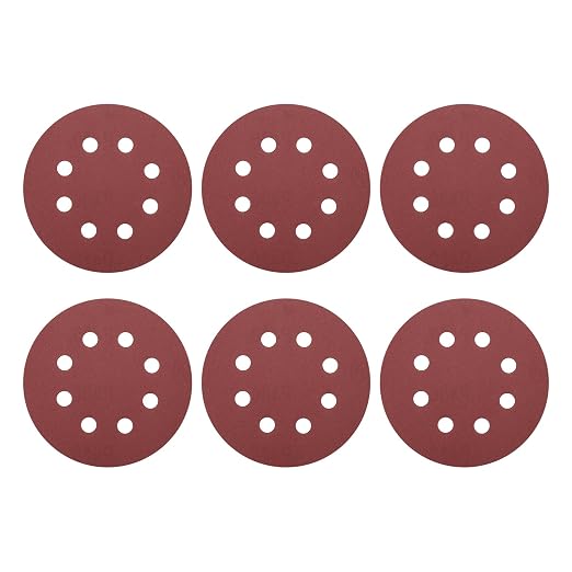 HARFINGTON 20 Pcs 5 Inch Sanding Discs 400 Grit Red Aluminum Oxide 8 Hole | by HARFINGTON