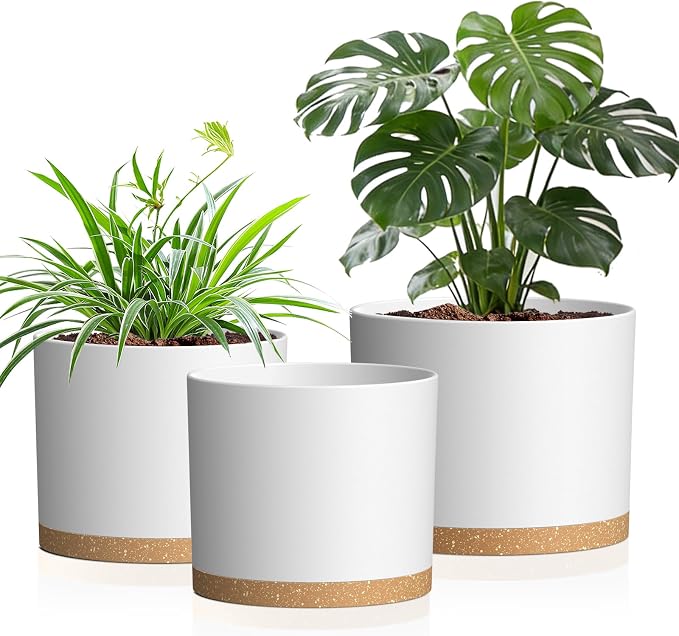 10/9/8 Inch Plant Pots 3 Pack, by Areutxbis
