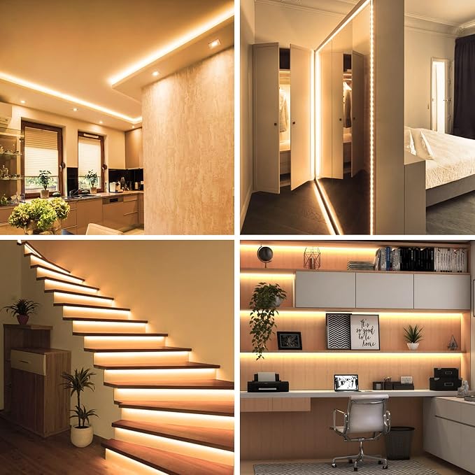 Olafus 32.8ft LED Strip Lights Warm White, Dimmable Soft White Light Strip 3000K - Image 6