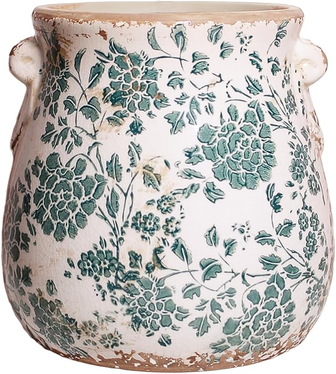 Tuscan Ceramic Planters & Kitchen Utensil Holder, 6.68" Vintage Plant Pots | by XiaanJiaju