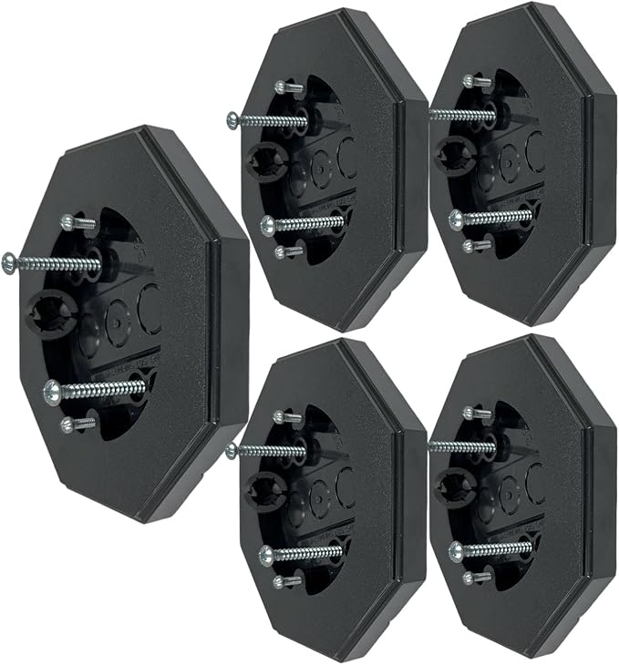 iMBAPrice 8161-BK-5 Black Siding Mounting Kit, 5 Pack | Mounting Block by iMBAPrice