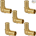 Pex Fittings, 1/2" Pex 90 Degree Elbow, Heavy-Duty Brass Crimp Fittings by KAINGA