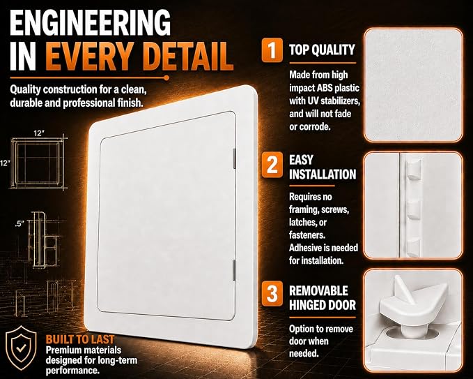 Morvat Access Panel 12x12 Inch for Drywall & Ceiling - Image 4
