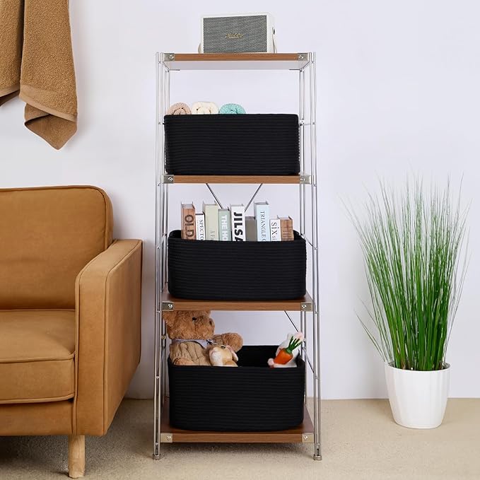 MiniArk Large Storage Baskets for Organizing, Baby Nursery, Toy Bins Box - Image 4