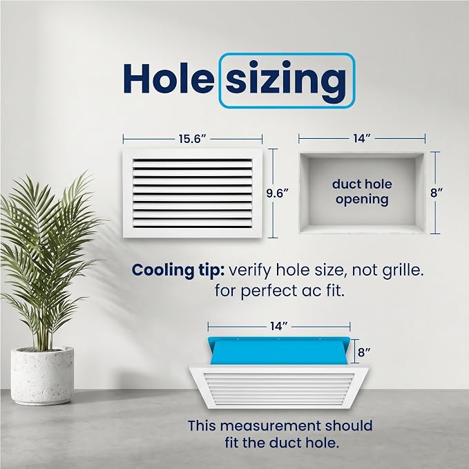 14x8 Aluminum Wall Ceiling Air Return Vent Cover HVAC Rustproof Grille - Image 3