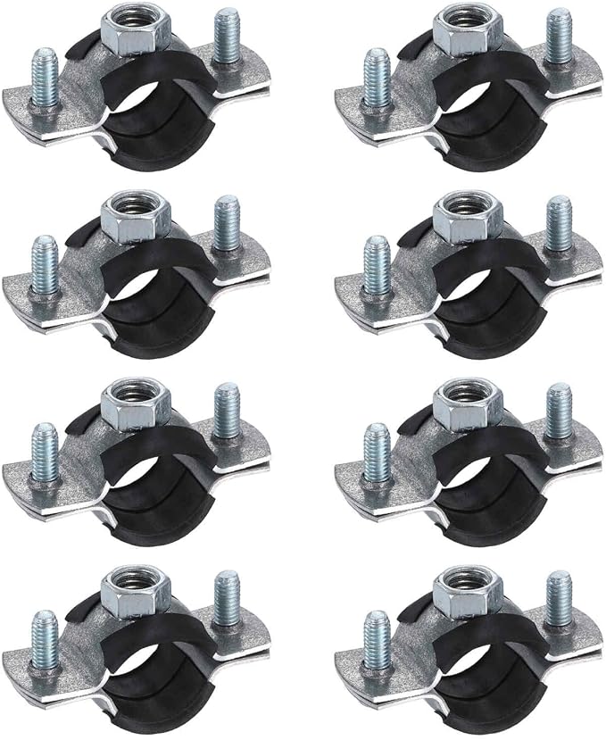 HARFINGTON 8 Pcs Split Ring Pipe Hanger 13/16" Galvanized Steel Sheet Wall by HARFINGTON