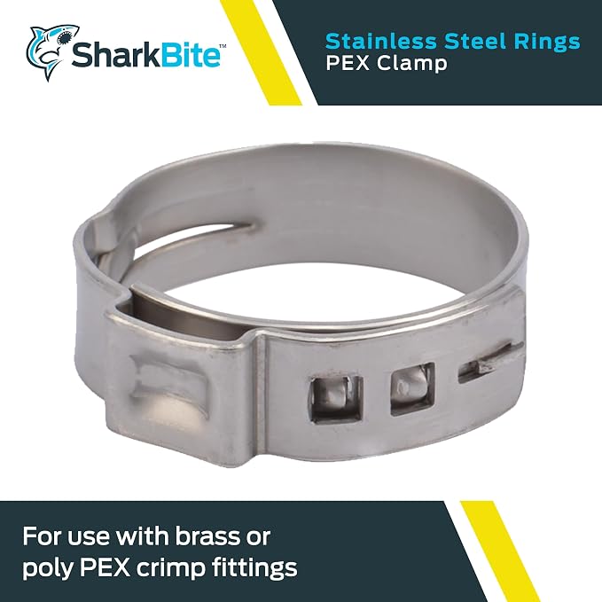 SharkBite 1 Inch Clamp Ring, Stainless Steel Plumbing Fitting, PEX Pipe - Image 2