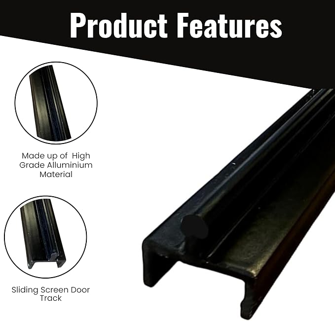 KC Hardware Aluminium Sliding Screen Door Bottom Track, Patio Door Track - Image 3