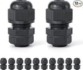 12 Pcs 1/4" NPT Cable Glands, IP68 Waterproof Nylon PA66 | Strain Relief Cord by EBILNVKE