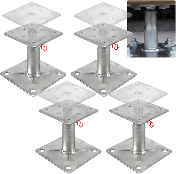 RULLINE 4Pcs Adjustable Floor Jack – 3.5-6" by RULLINE