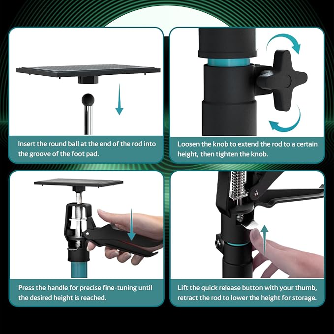 Adjustable Support Pole, Cabinet Jacks - Image 2