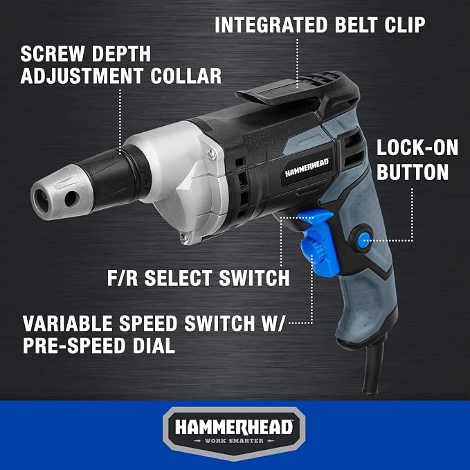 Hammerhead 4.3-Amp Drywall Screwdriver- HASG043 - Image 3