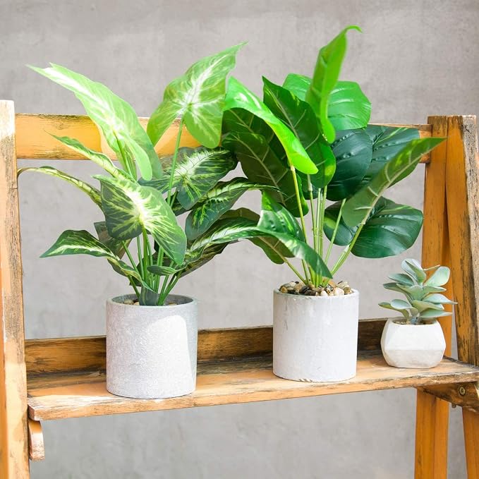 Der Rose 2 Pack 16" Indoor Fake Plants Sage Green - Image 5