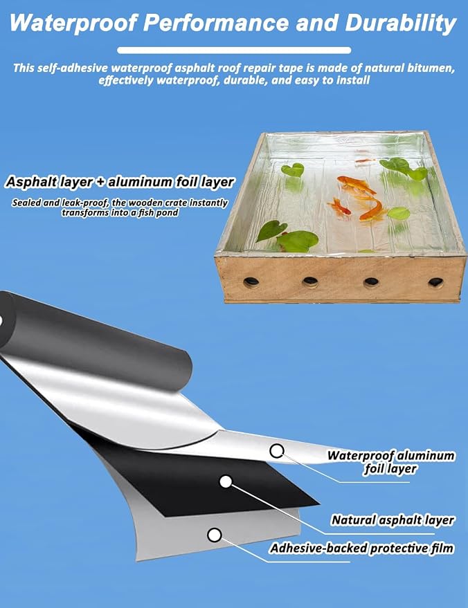 Asphalt Roof Shingles Patch Repair Sealant Tape - Image 3
