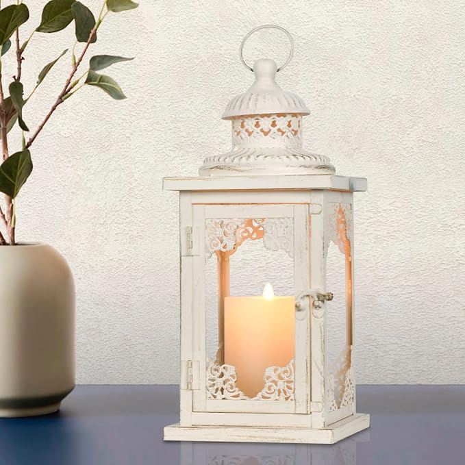 NEEDOMO Large Lanterns Decorative Indoor, Metal Candle Holder Lantern Rustic by NEEDOMO-LightUpYourSpace