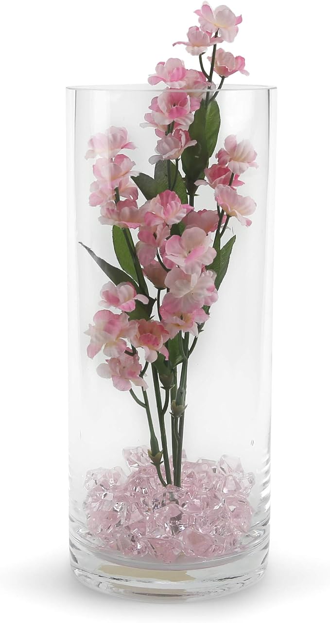 WGVI Quality Thick Weighted Clear Cylinder Glass Vases, Flower Arrangement - Image 4