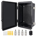 Waterproof Electrical Box, IP67 Junction Box Stainless Steel Latch Hinged Black by YETLEBOX