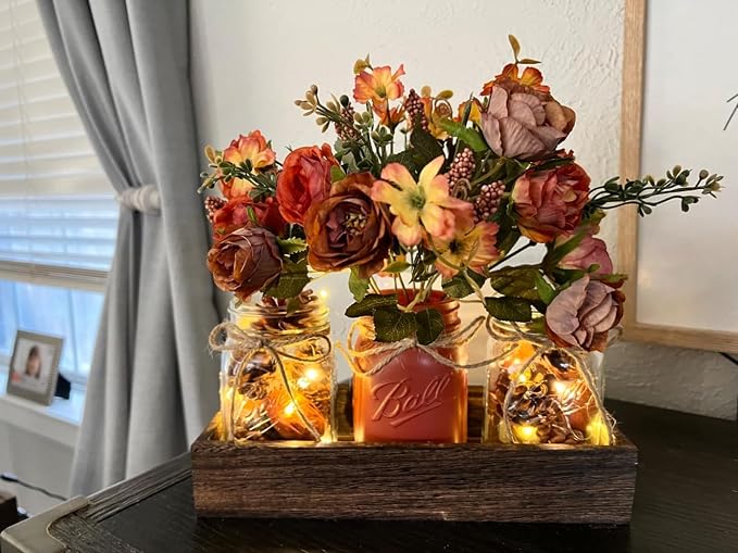3 Pcs Mason Jar Centerpiece Table Decorations - Image 5