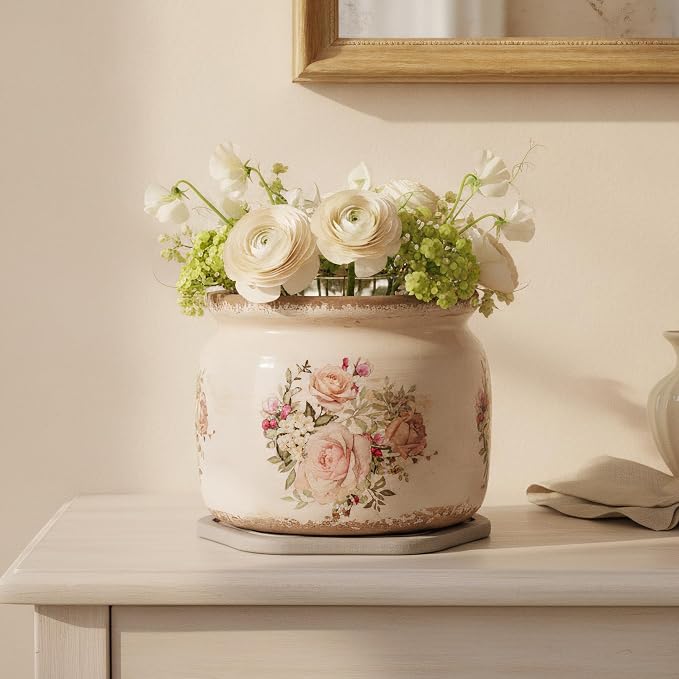 Shabby Chic Ceramic Plant Pots - Image 2