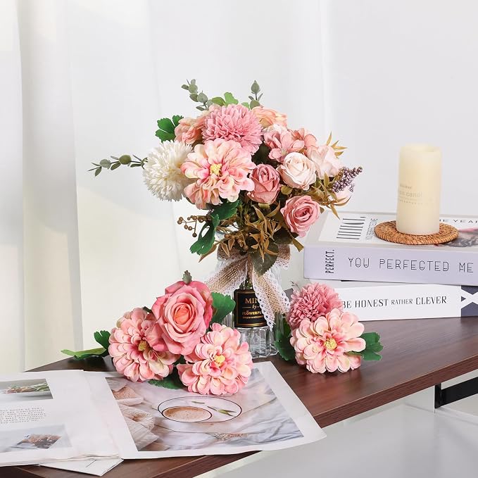 CEWOR Fake Flowers in Vase, Artificial Flowers - Image 5