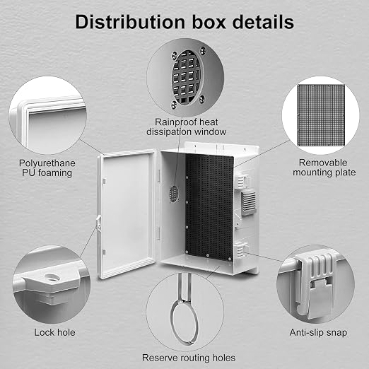 Namunanee Outdoor Electrical Junction Box, ABS Water Resistant Enclosure - Image 4